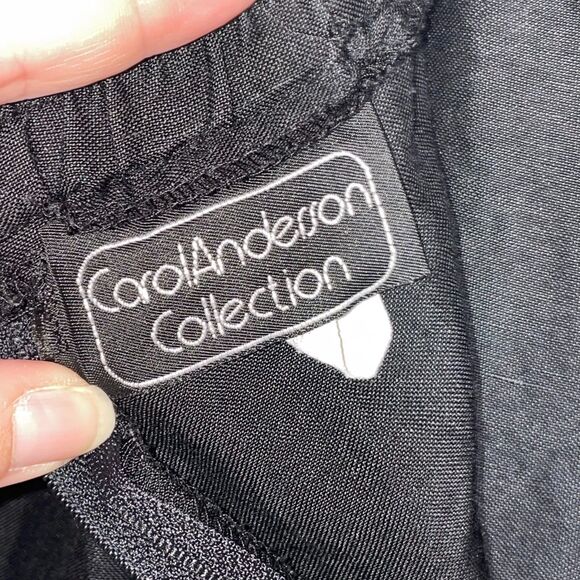 Vintage High Waist Black Linen Like Pants Size 12 Classic Carol Collection - Picture 6 of 11